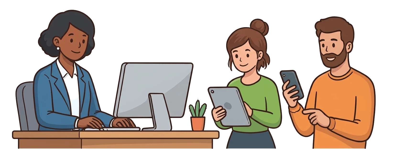 Équipe scolaire connectée